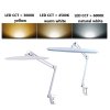 Ledowa lampa na biurko 20W Energooszczędna bezcieniowa Biała / Led desk lamp 20W energy saving shadowless White (9503)